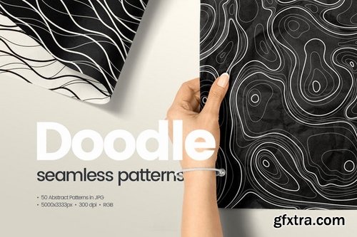 50 Abstract Doodle Seamless Patterns