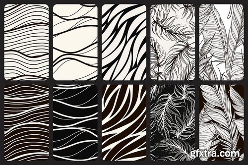 50 Abstract Doodle Seamless Patterns