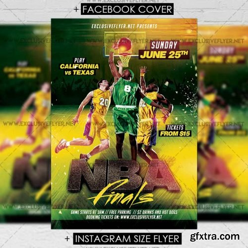 NBA Finals – Premium A5 Flyer Template