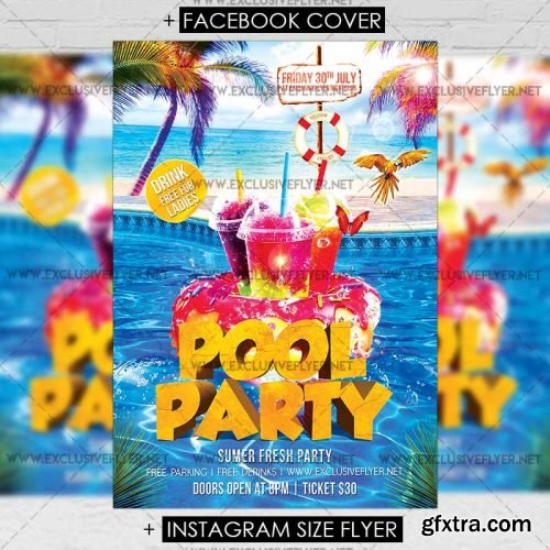 Pool Party – Premium A5 Flyer Template