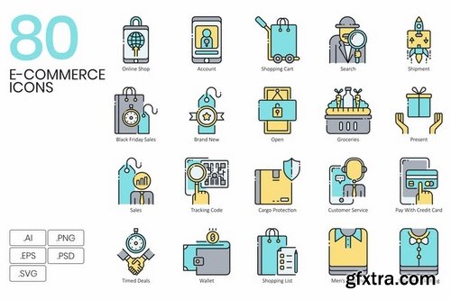 80 E-Commerce Icons