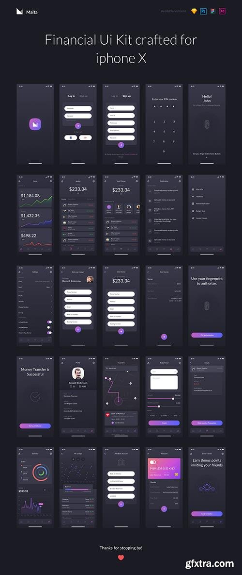 Malta Financial UI Kit