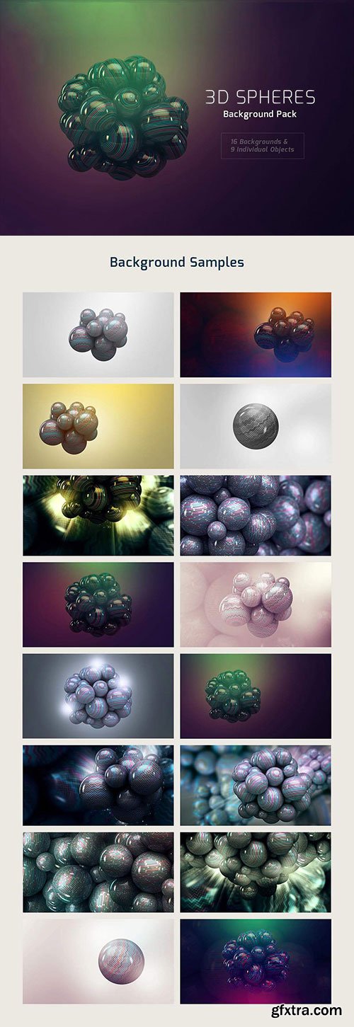 3D Sphere Backgrounds Pack