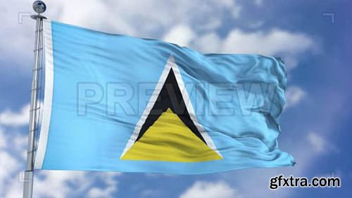 Saint Lucia Flag Animation - Motion Graphics 74236