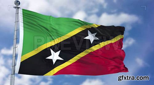 Saint Kitts And Nevis Flag - Motion Graphics 74235