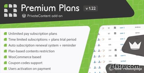 CodeCanyon - PrivateContent v1.22 - Premium Plans add-on - 15316736