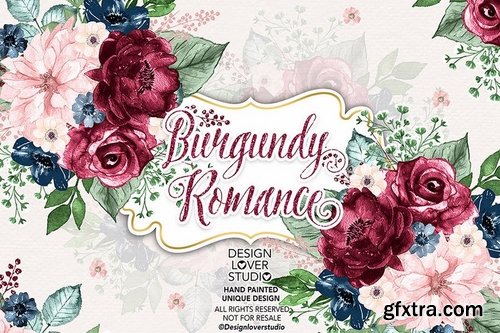 Burgundy Romance design