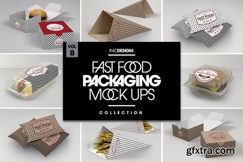 Fast Food Boxes Vol8 Take Out Packaging Mockups