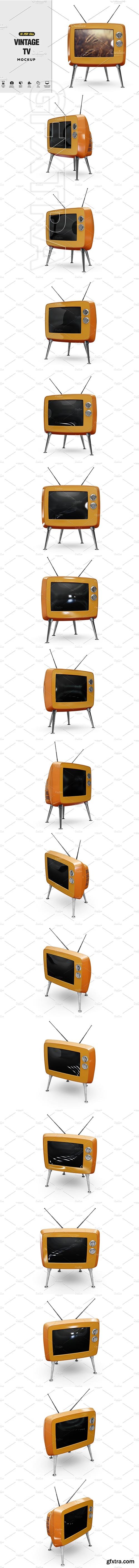 CreativeMarket - Vintage Tv Mockup 2555616