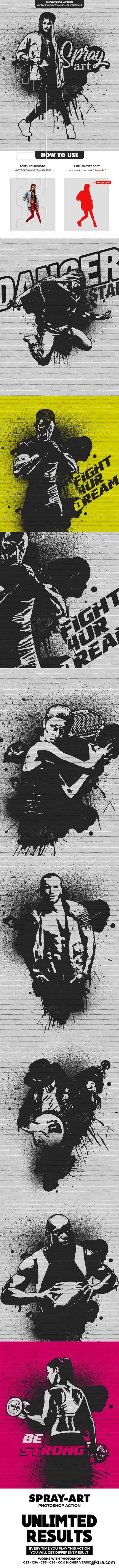 GraphicRiver - Spray Art Photoshop Action 21885362