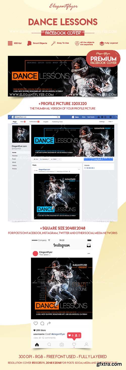 Dance Lessons – Premium Facebook Cover