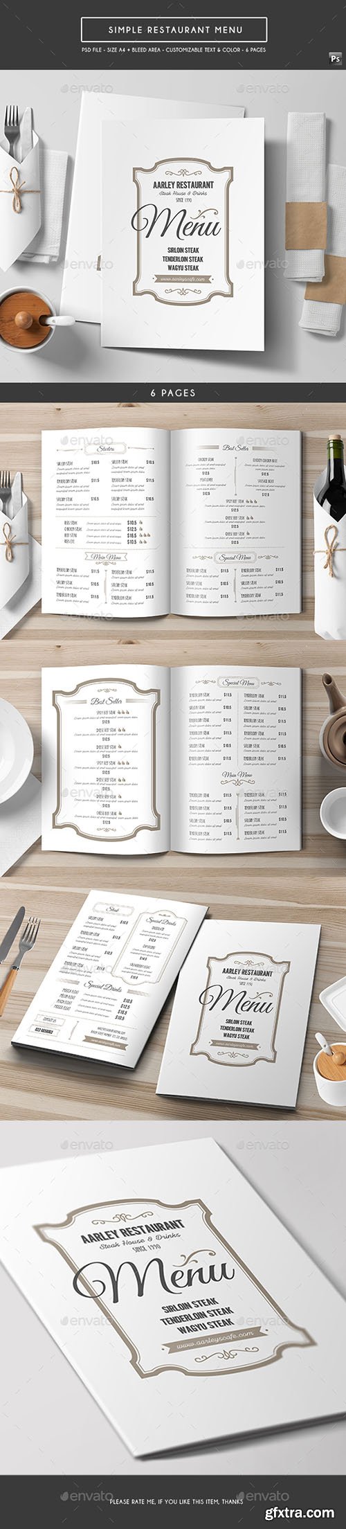 Simple Restaurant Menu 17165297