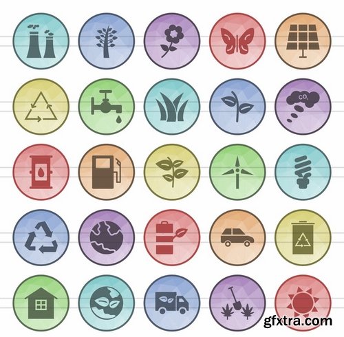 Ecology SEO & Development Barber’s Tools Hotel & Restaurant Filled Low Poly Icons