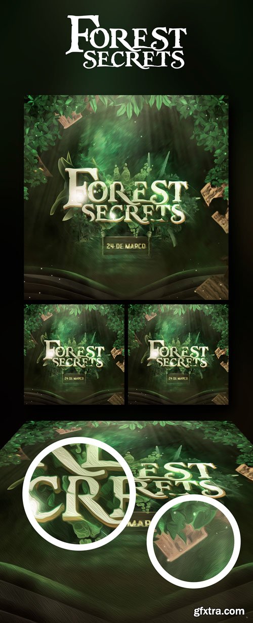 Forest Secrets PSD Template