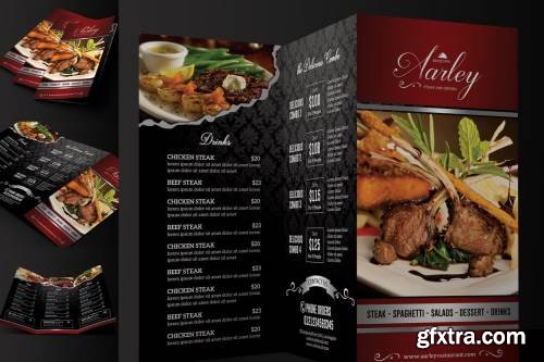 Elegant Restaurant Menu Trifold