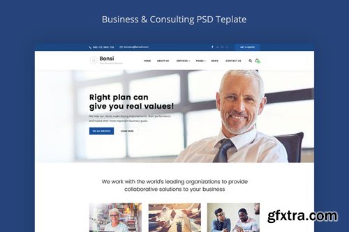 Bonsi - Business & Consulting PSD Template