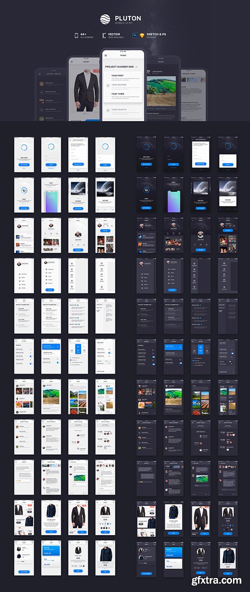 Pluton. Mobile UI Kit