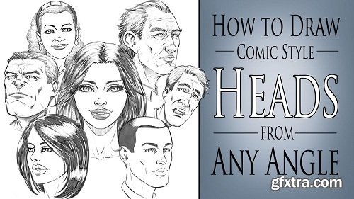 How to Draw Comic Style Heads - Step by Step - From Any Angle