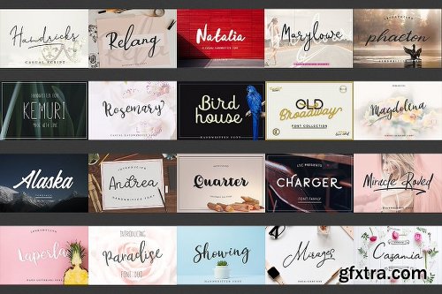 CreativeMarket 35 IN 1 Font Bundle SALE! 2542760