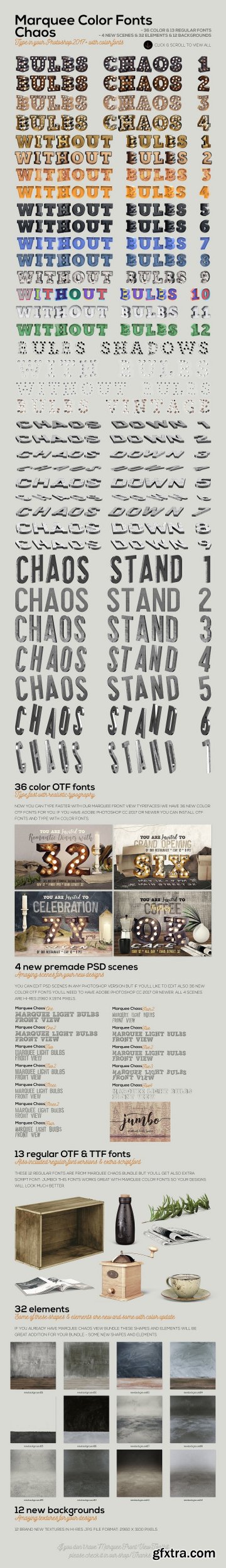 CreativeMarket Marquee Chaos View - Color Fonts 2491855