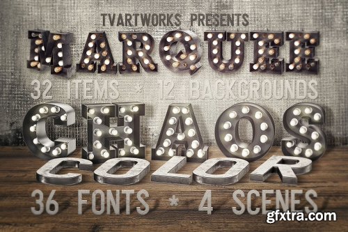 CreativeMarket Marquee Chaos View - Color Fonts 2491855