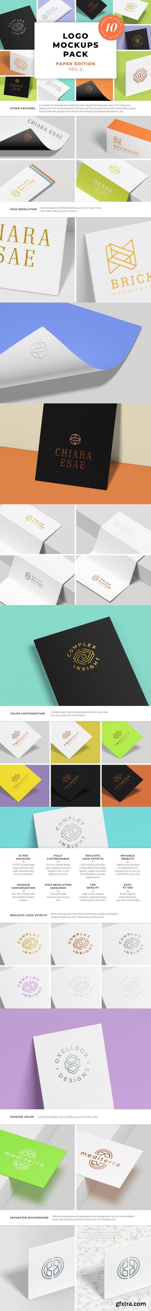 Logo Mockups Pack. Paper Edition. Vol.2