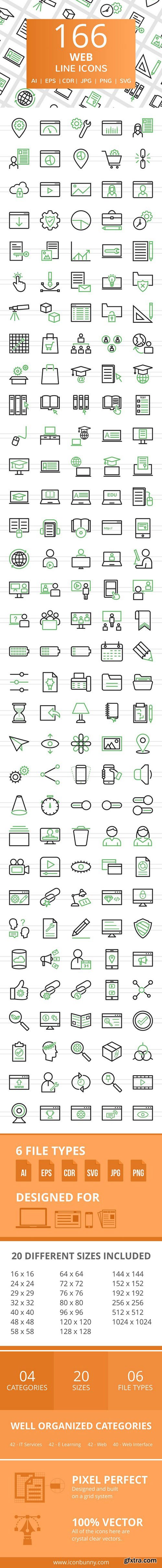 CM - 166 Web Line Icons 2456739