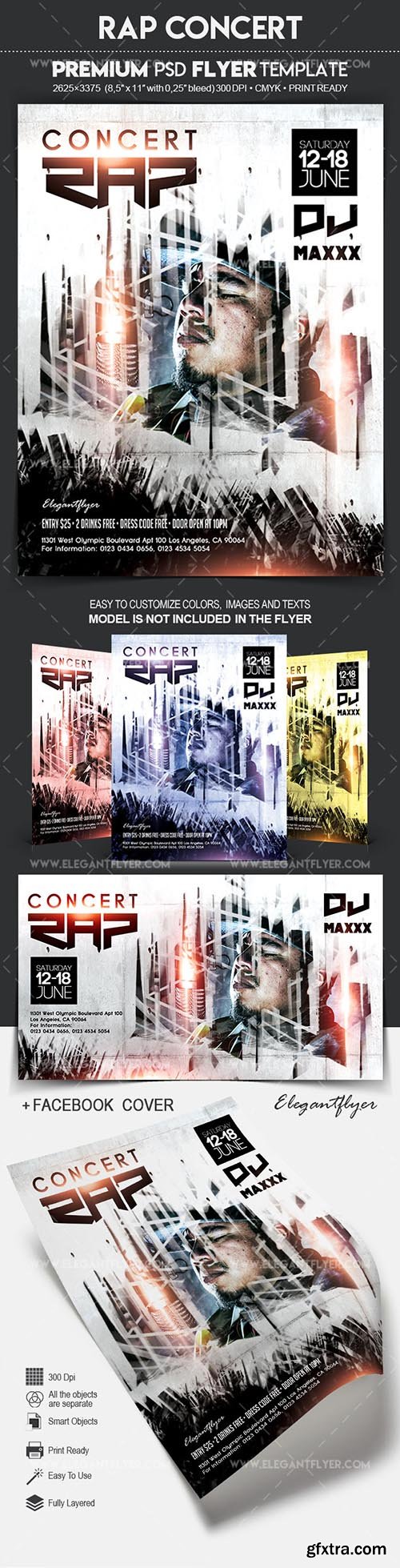 RAP Concert – Flyer PSD Template