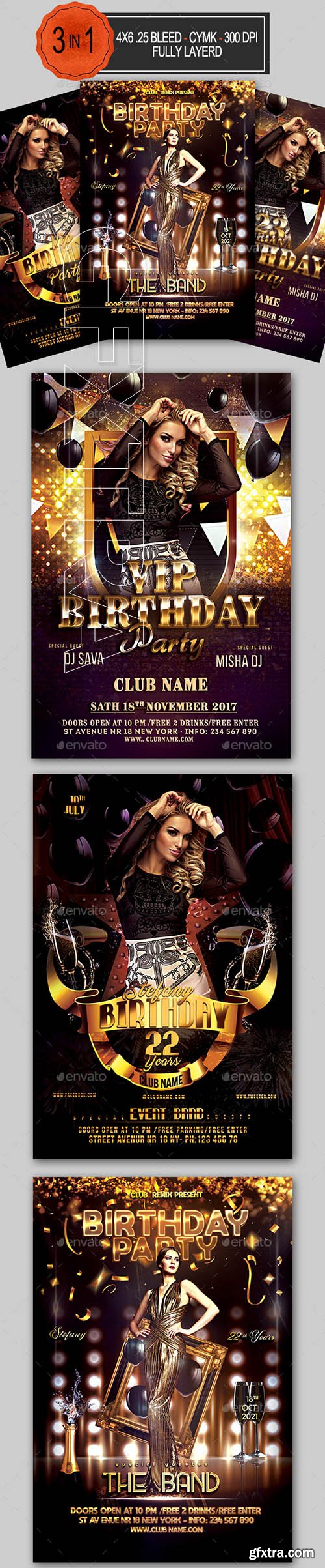 GraphicRiver - Birthday Flyer Bundle 21961050