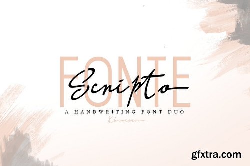 CreativeMarket Scripto Fonte Font Duo 2545367