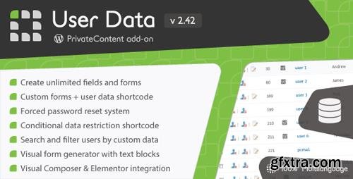 CodeCanyon - PrivateContent - User Data add-on v2.42 - 2399731