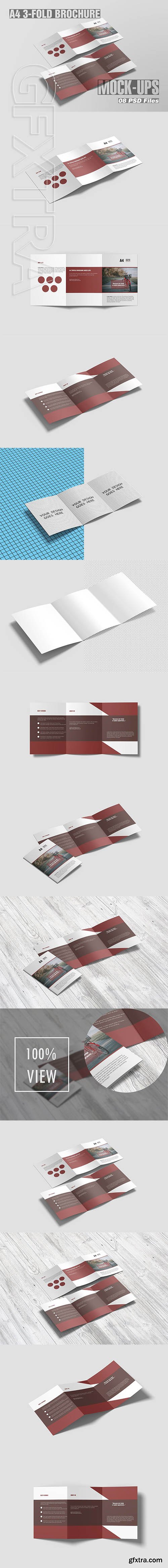 GraphicRiver - A4 Trifold Brochure Mockup 2555732