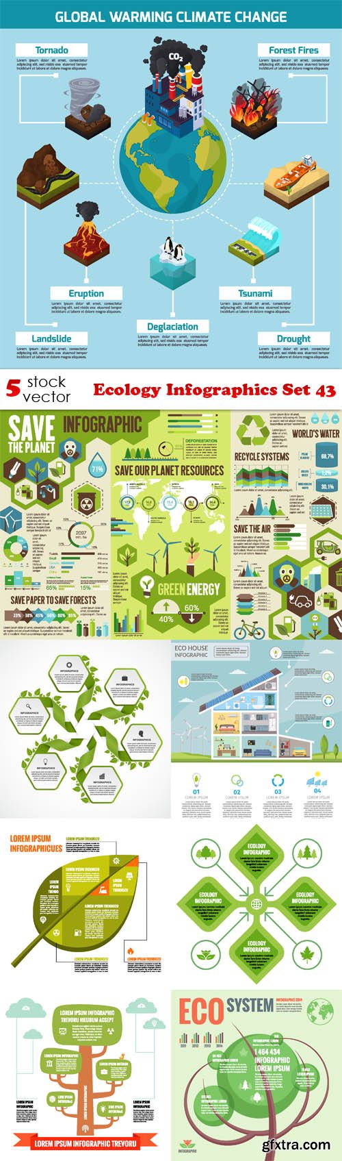 Vectors - Ecology Infographics Set 43