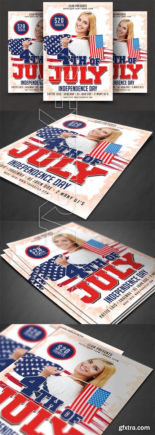 CreativeMarket - 4th Of July Flyer Template 2555034