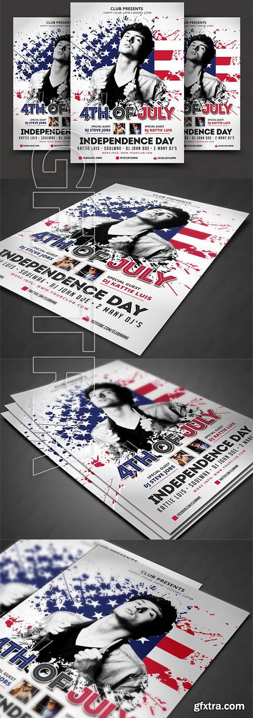 CreativeMarket - 4th Of July Flyer Template 2555025