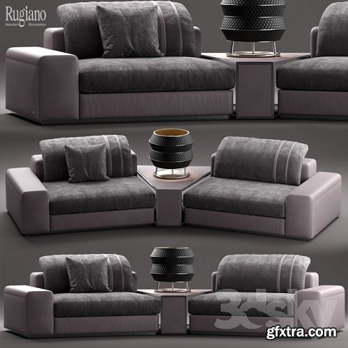 Sofa Rugiano MIAMI 02 3d Model