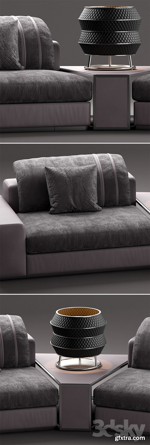 Sofa Rugiano MIAMI 02 3d Model