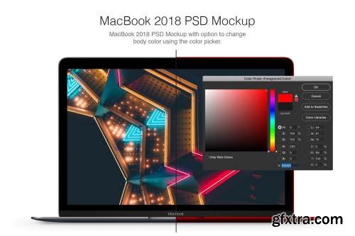 MacBook 2018 PSD Mockup