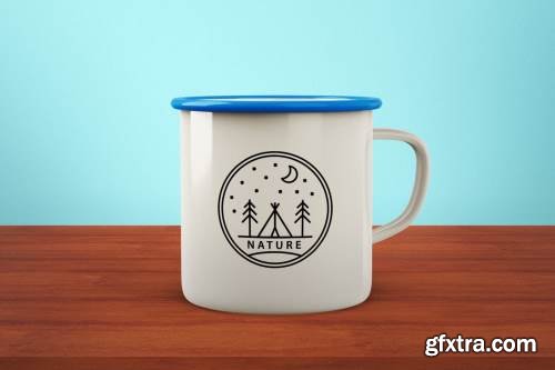 Enamel Metal Mug Mock-Up