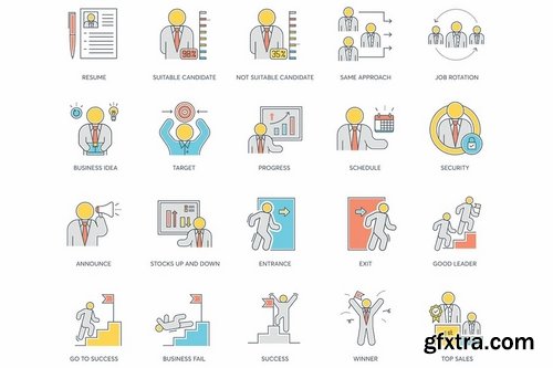 95 Business People Icons