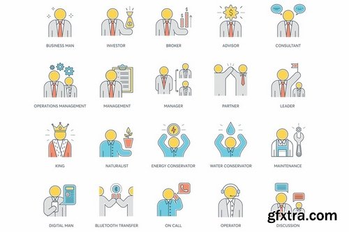 95 Business People Icons