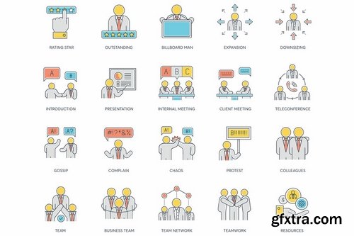 95 Business People Icons