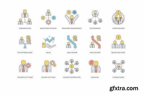 95 Business People Icons