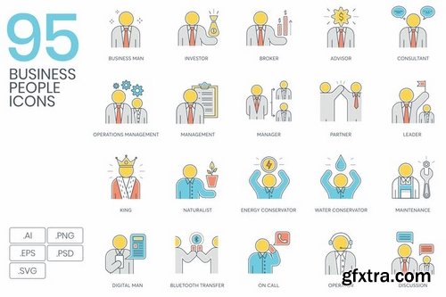 95 Business People Icons