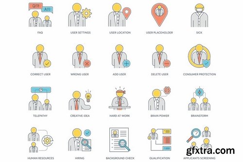 95 Business People Icons