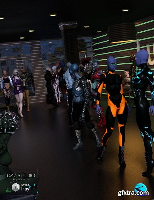 Daz3D - Now-Crowd Billboards - Alien Civilizations