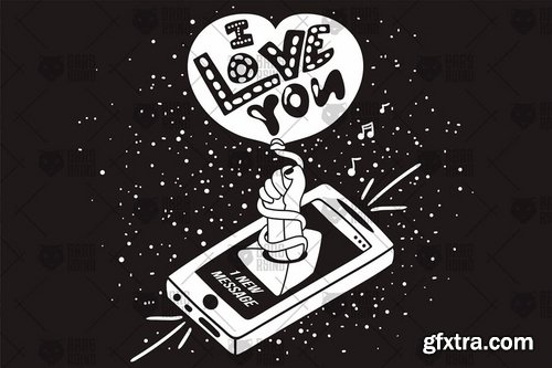 I love You - Message From Smartphone