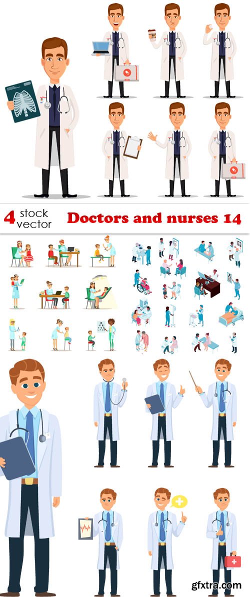 Vectors - Doctors and nurses 14