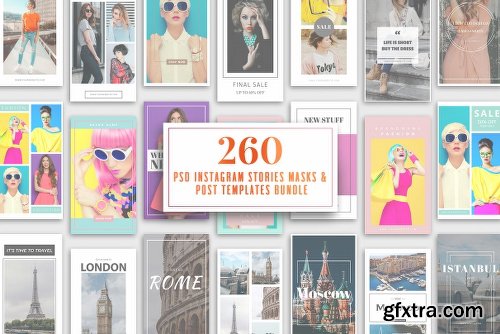 CreativeMarket 260 Instagram Stories & Templates 2502407