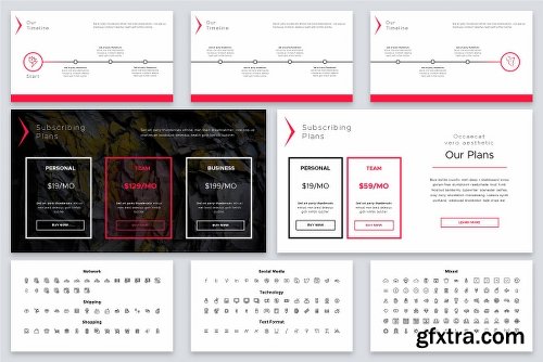 CreativeMarket Optimize Modern Powerpoint Bundle 2522469